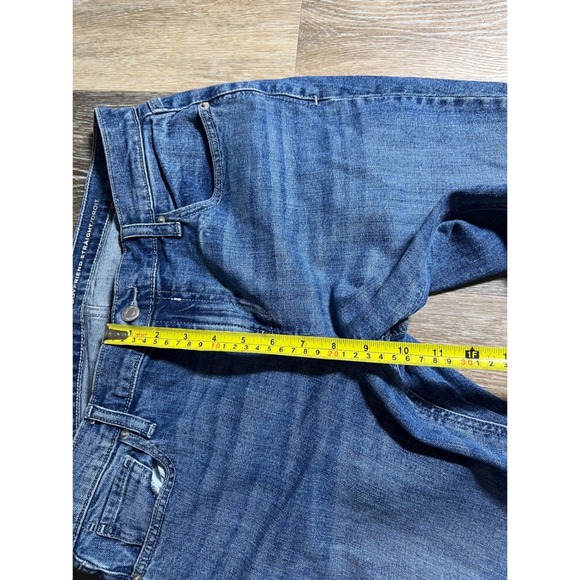 Old Navy Boyfriend Straight Jeans Womens 10 Blue Good Distressed Ripped Raw Hem - Picture 5 of 9